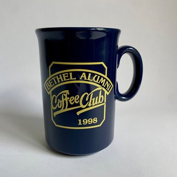 1998 Bethel Alumni Coffee Club Vintage Navy Mug - Picture 1 of 6